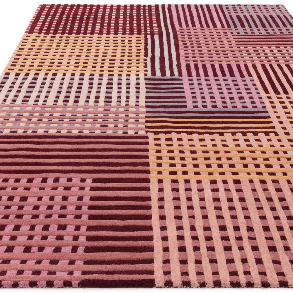 Aspect 120x170cm Red Multi Rug