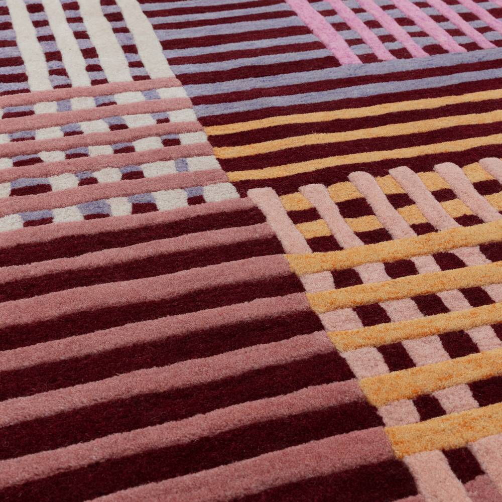 Aspect 120x170cm Red Multi Rug