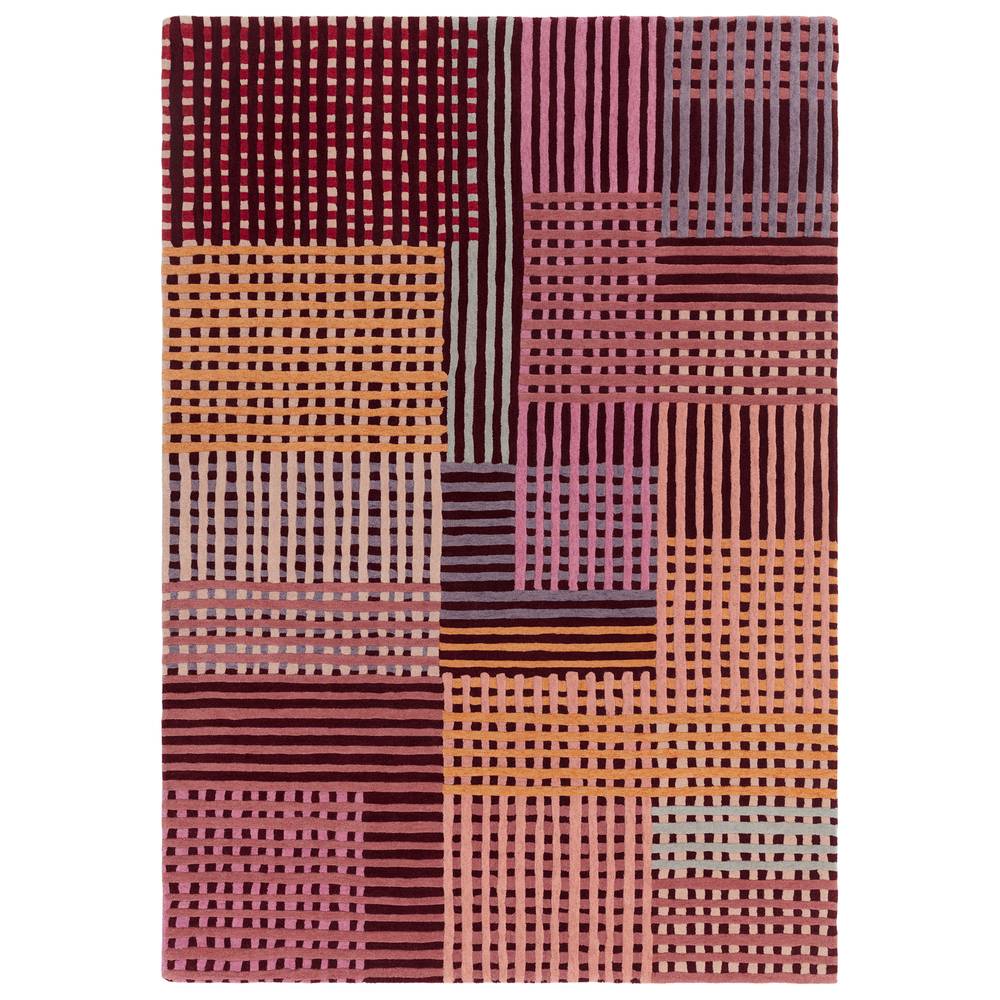 Aspect 120x170cm Red Multi Rug