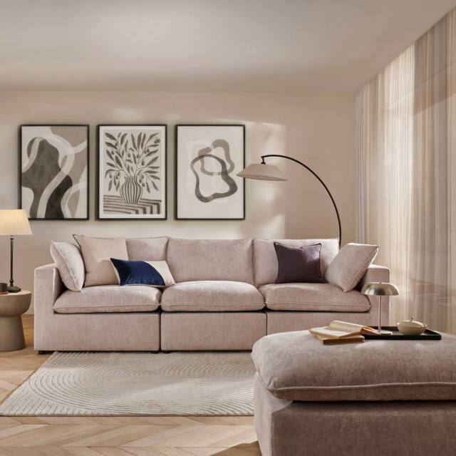 Model 48 - Modular Chaise Sofa Symphony Pearl