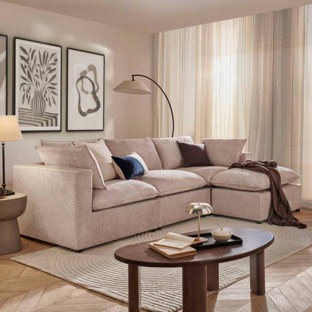 Model 48 - Modular Chaise Sofa Symphony Pearl