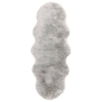 Auckland Luxury Faux Sheepskin 140x200cm Silver Rug