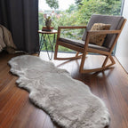 Auckland Luxury Faux Sheepskin 070x140cm Silver Rug