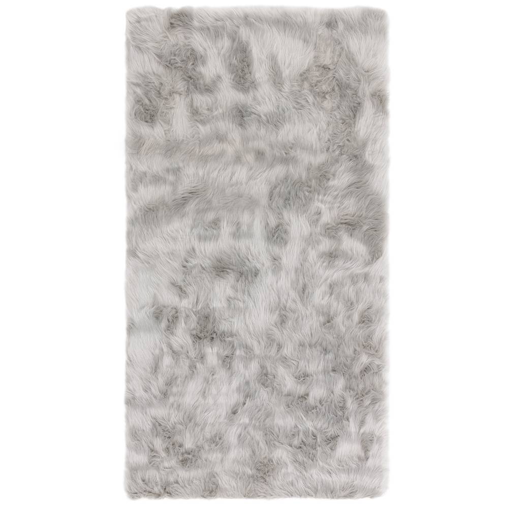 Auckland Luxury Faux Sheepskin 070x140cm Silver Rug