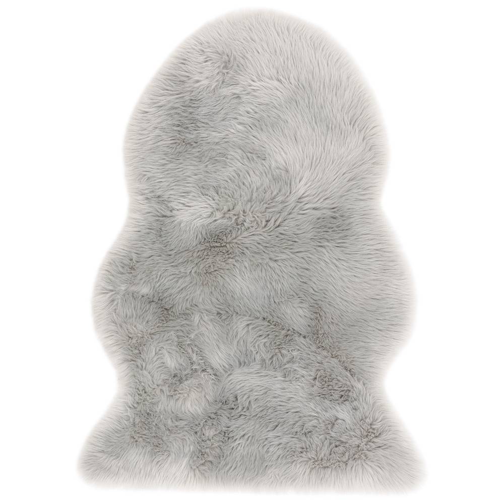 Auckland Luxury Faux Sheepskin 070x100cm Silver Rug