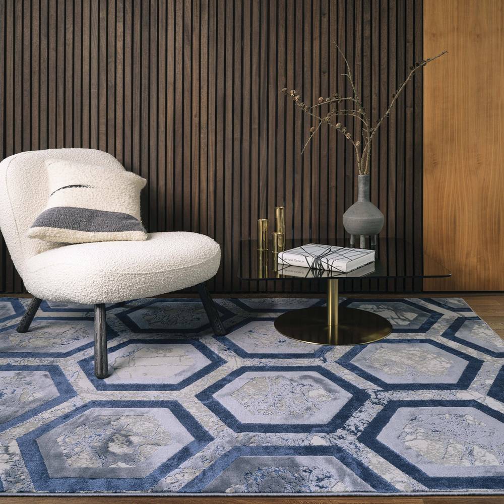 Aurora 120x170cm Hexagon Rug AU19 Rug