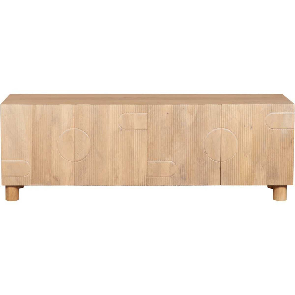 Austin Solid Wood Large Low Board Tv Cabinet