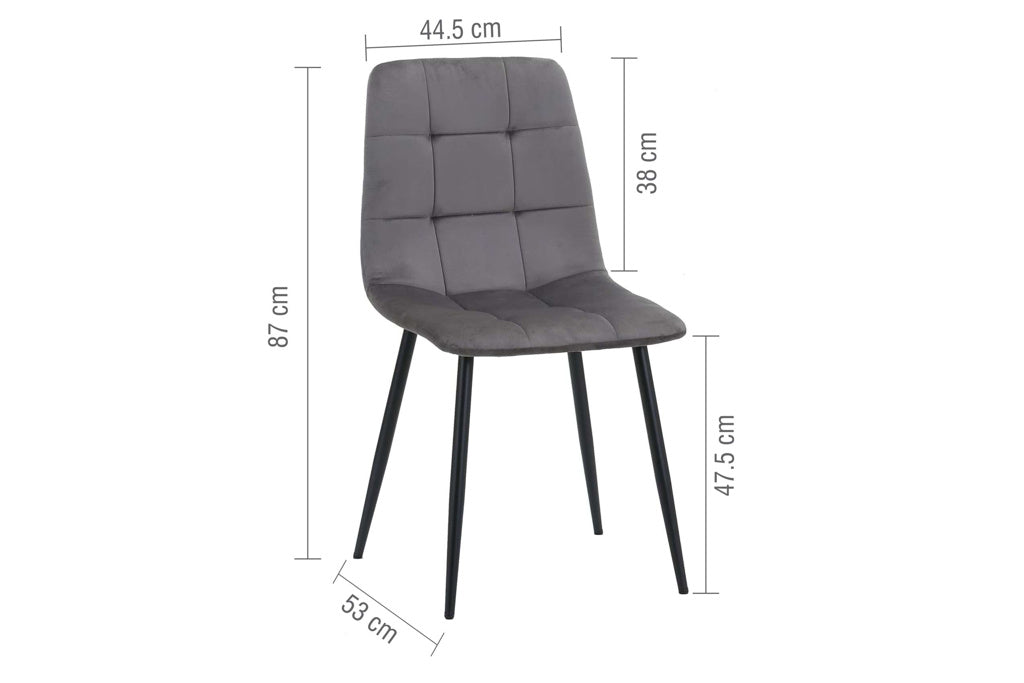 Axel Round Fluted Dining Table with 4 Chairs
