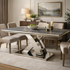 Mayfair Dining Table Grey Marble