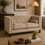 Felisa Two Seater Mink Velvet Sofa