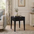 Elmhurst Black 1 Drawer Side Table