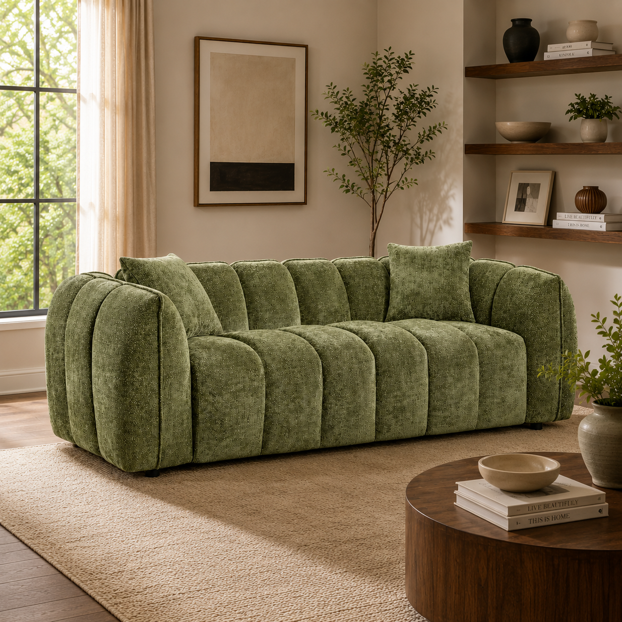 Venice Sofa Olive 3 Seater