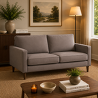 Model 46 - 3 Seater Sofa Faux Leather Grey