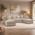 Belgravia Sofa Beige U Shape Corner Morgan | Malvern | Somerford | Calix | Euphoria | Plush Style