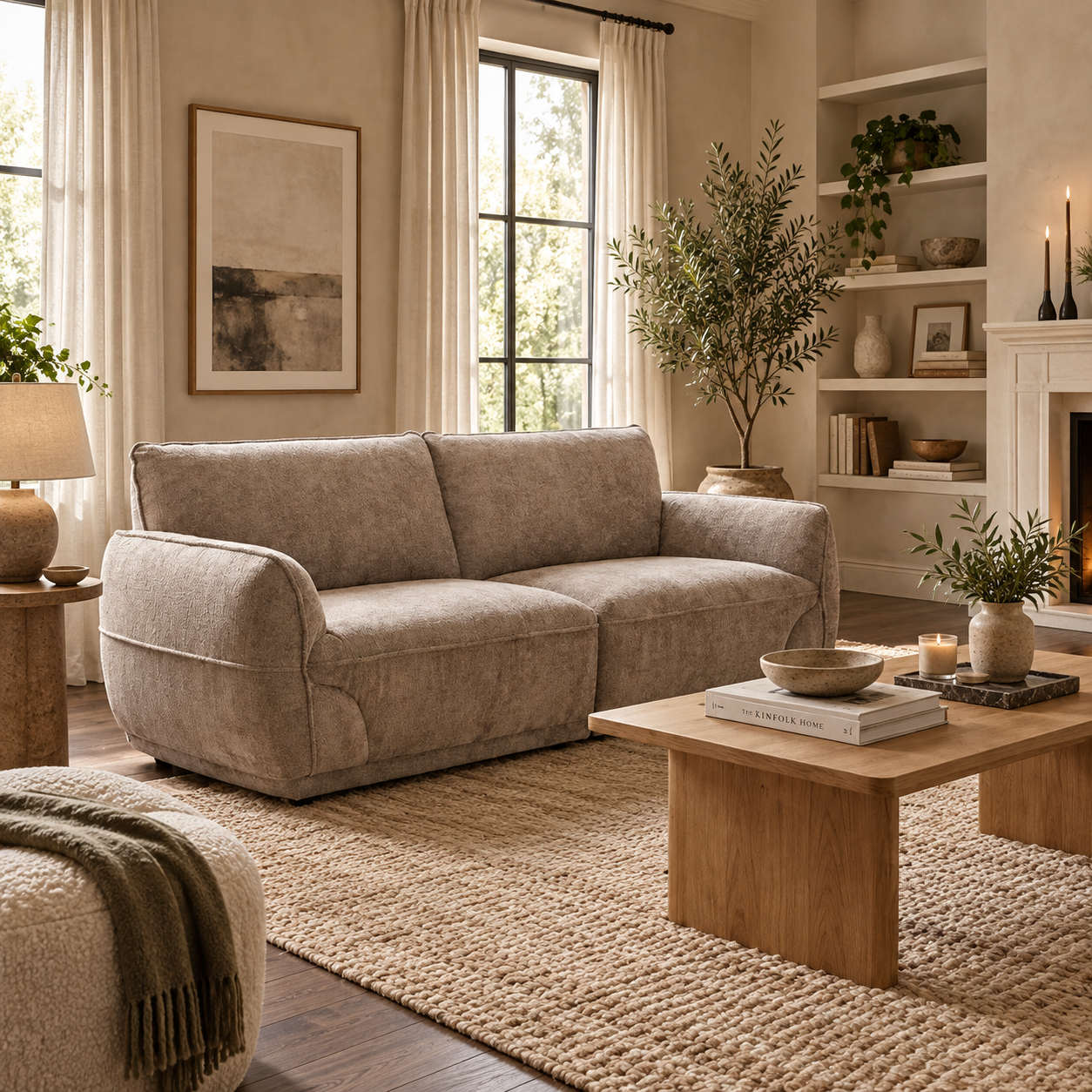 Angelo Sofa Beige 3 Seater