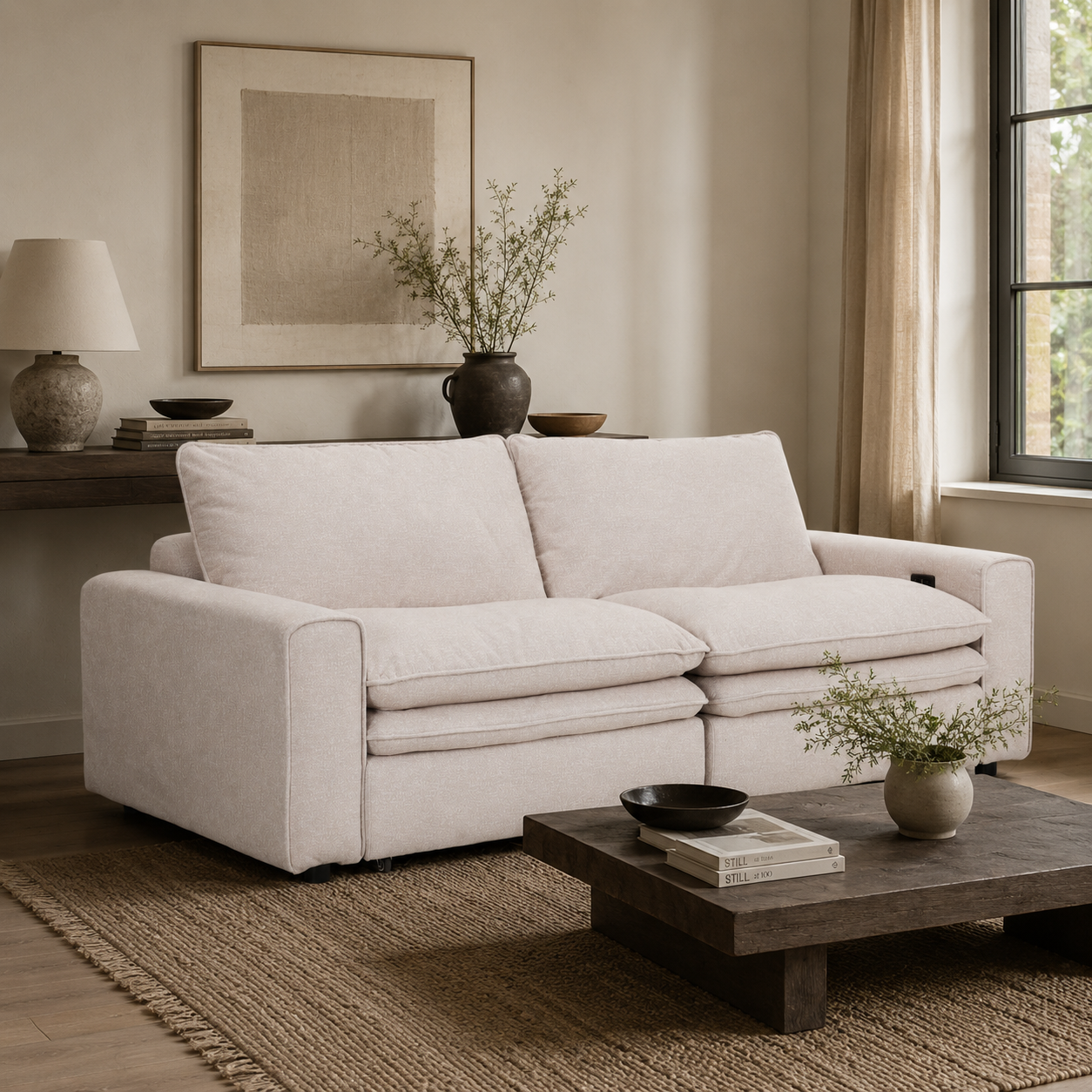 Florence Cloud Ivory Electric Sofa