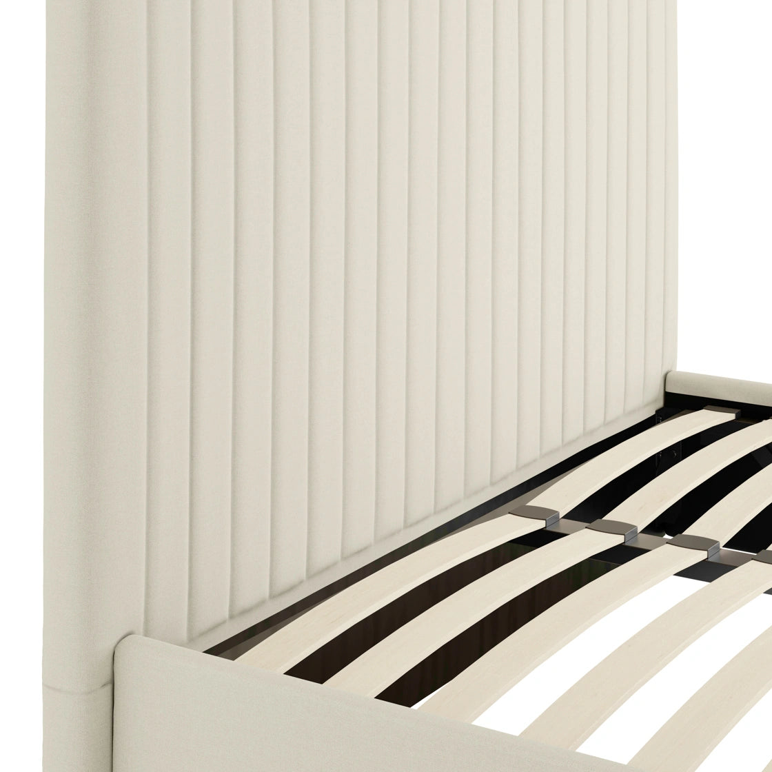 Berlin Milk Tall Ottoman Double Bed (2 Packs)
