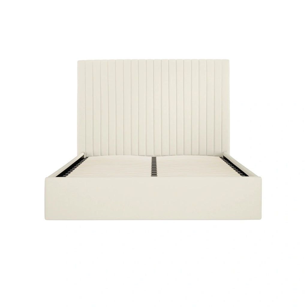 Berlin Milk Tall Ottoman King Size Bed (2 Packs)