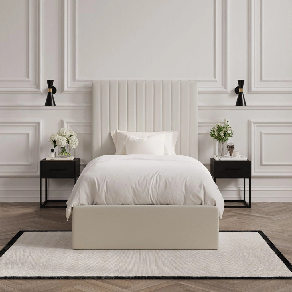 Berlin Milk Tall Ottoman Single Bed (2 Packs)