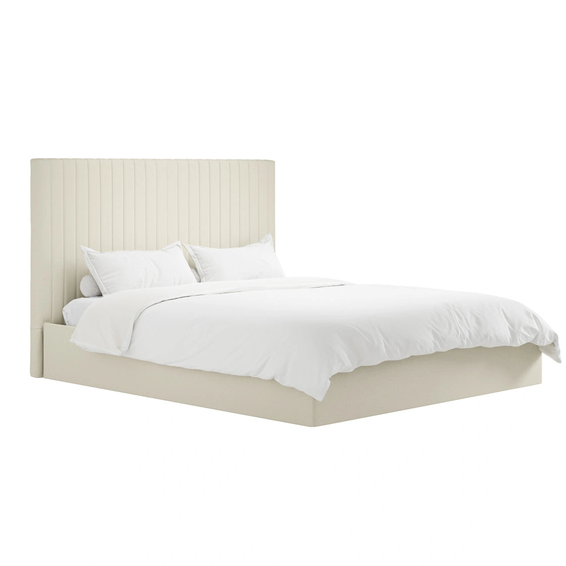 Berlin Milk Tall Ottoman Super King Size Bed (2 Packs)