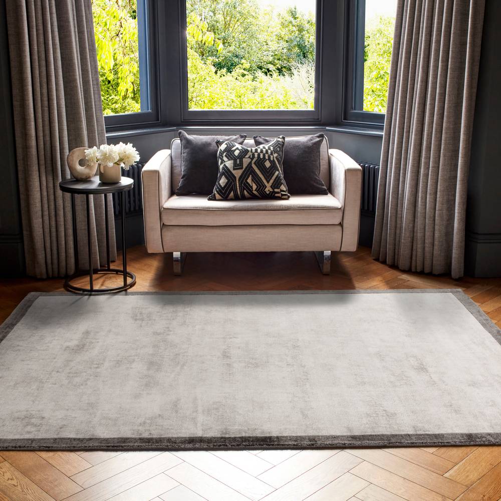 Blade Border 200x290cm Silver/Grey 08 Rug