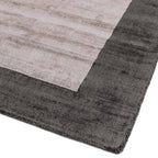 Blade Border Rug 200x290cm Charcoal Silver 04 Rug