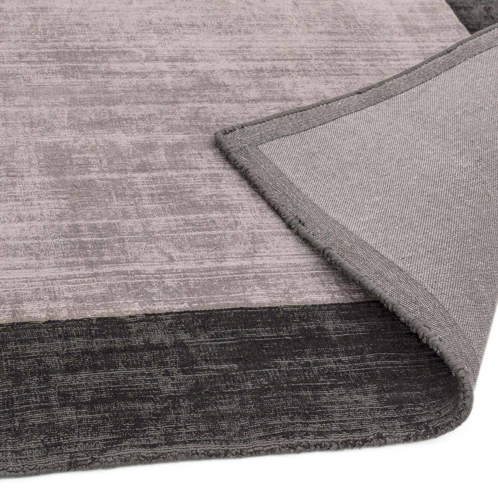 Blade Border Rug 200x200cm Charcoal Silver 04 Rug