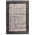 Blade Border Rug 200x290cm Charcoal Silver 04 Rug