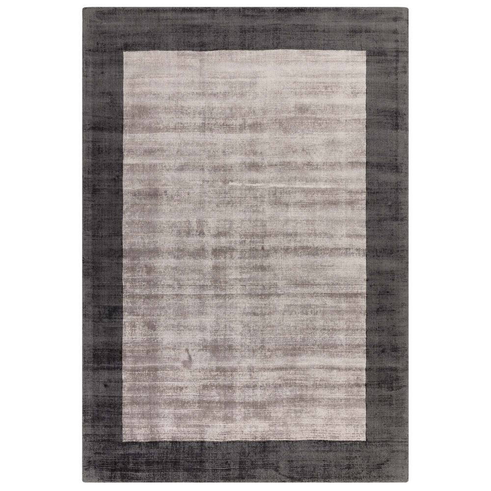 Blade Border Rug 200x290cm Charcoal Silver 04 Rug
