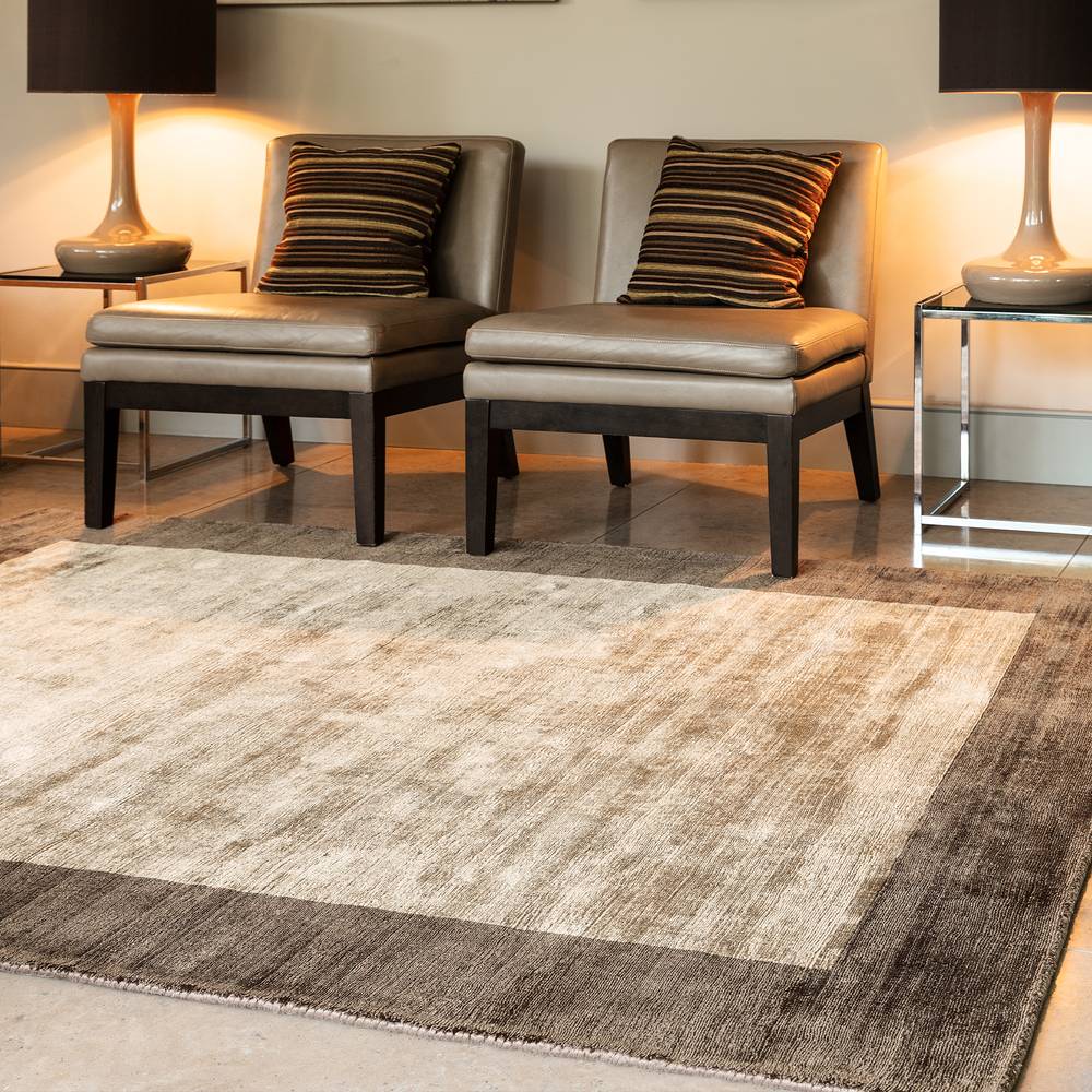 Blade Border Rug 120x170cm Choco Mocha 02 Rug