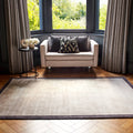 Blade Border 120x170cm Putty/Charcoal 10 Rug