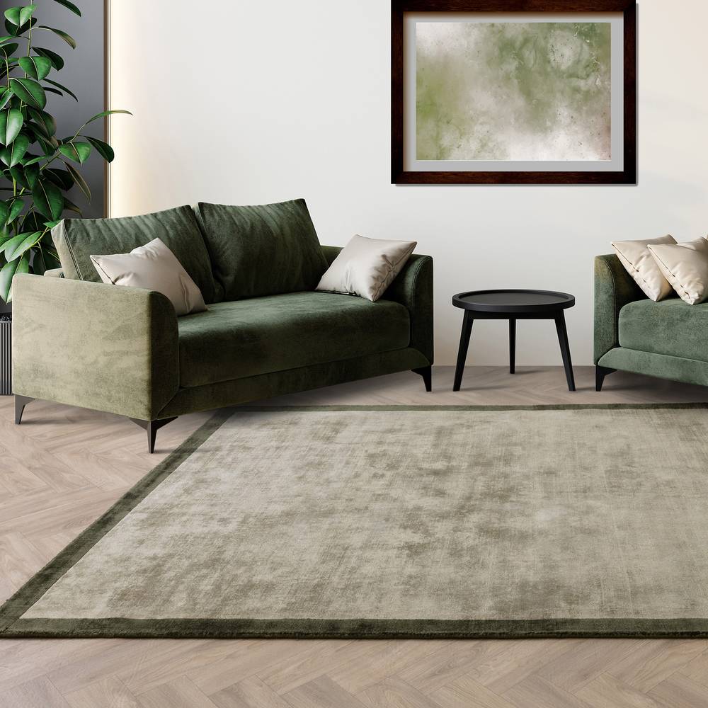 Blade Border Rug 120x170cm Sage/Olive 05 Rug