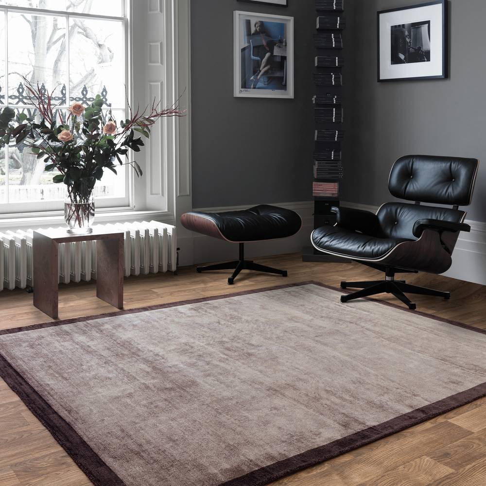 Blade Border 120x170cm Charcoal/Moleskin 09 Rug
