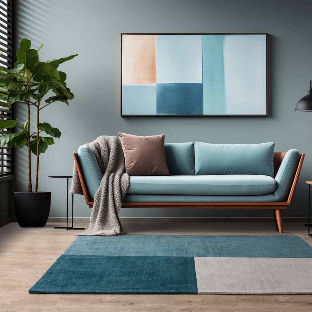 Blox Rug 160x230cm Teal Rug