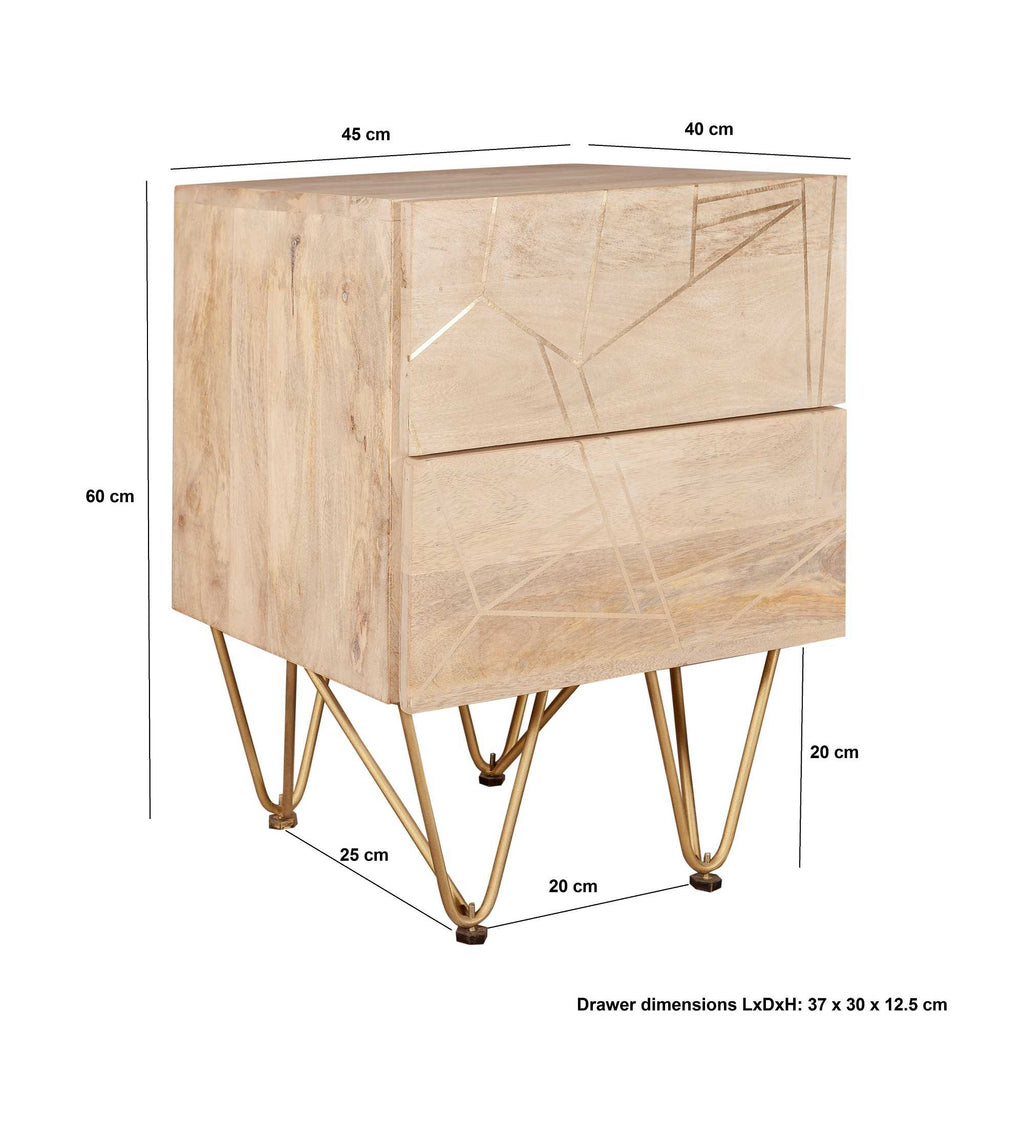 Rook Two Drawer Side Table