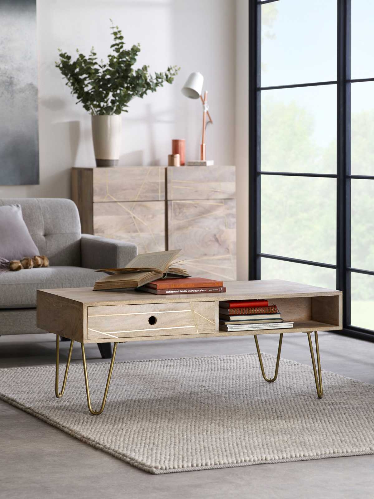 Rook Rectangular Coffee Table with Drawer