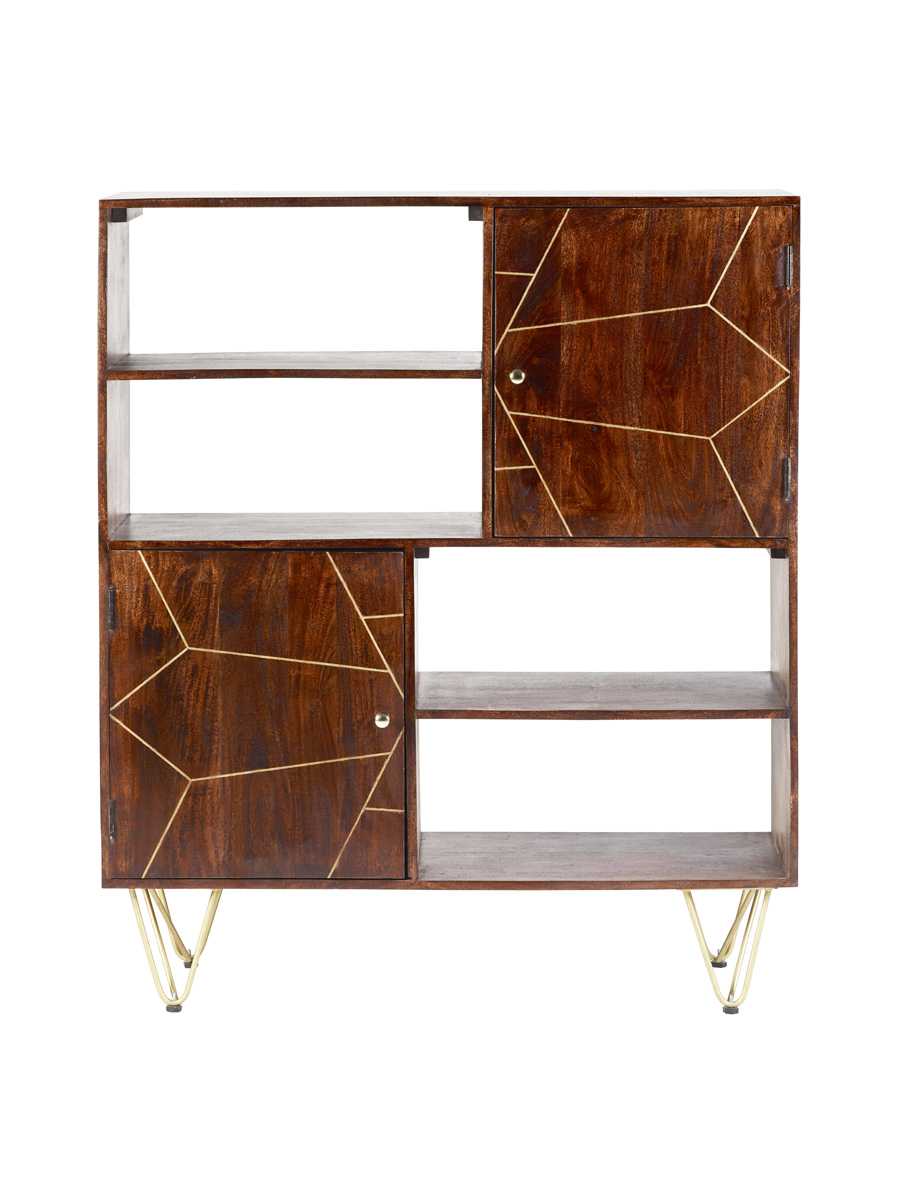 Jai Solid Mango Wood Display Cabinet