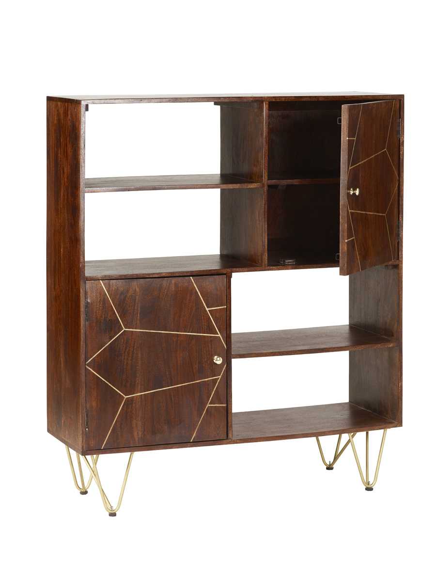 Jai Solid Mango Wood Display Cabinet