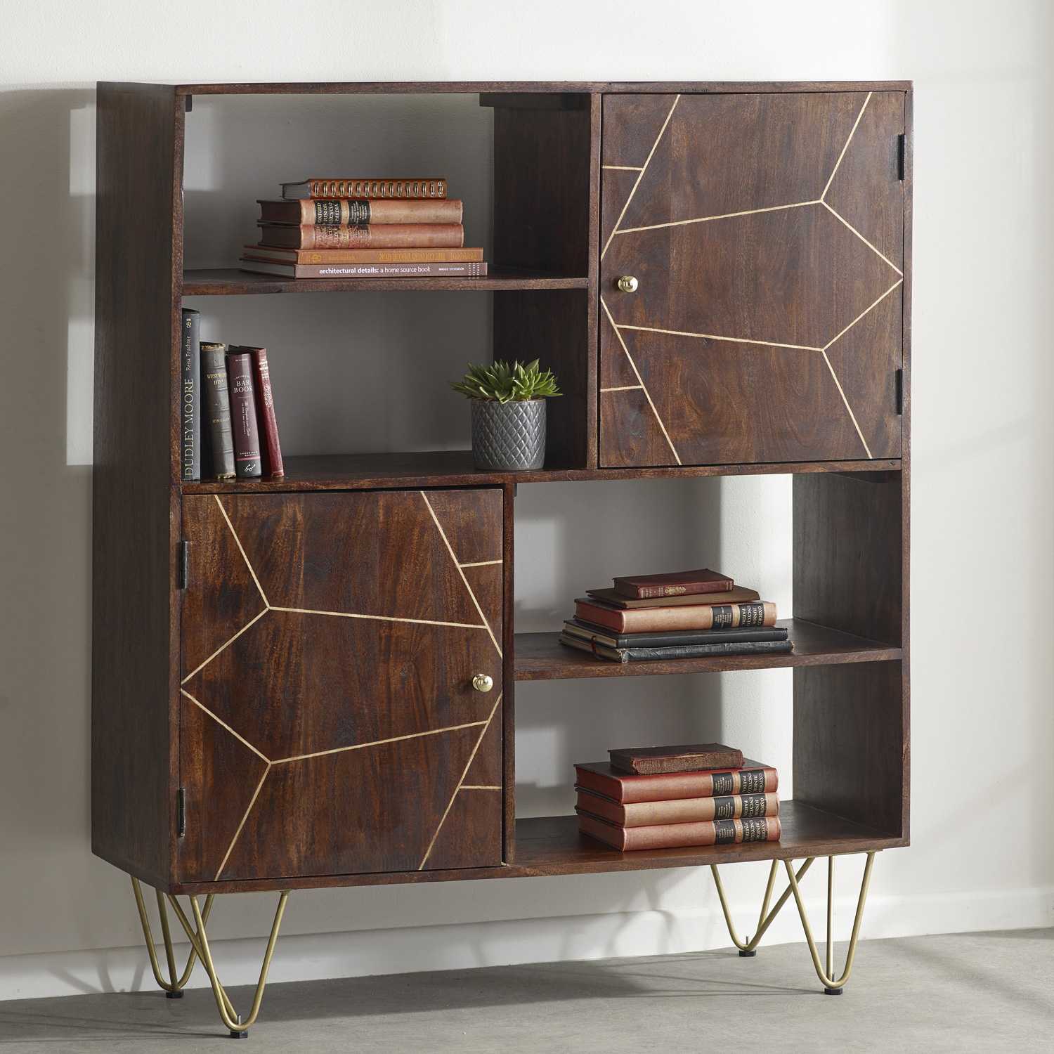 Jai Solid Mango Wood Display Cabinet