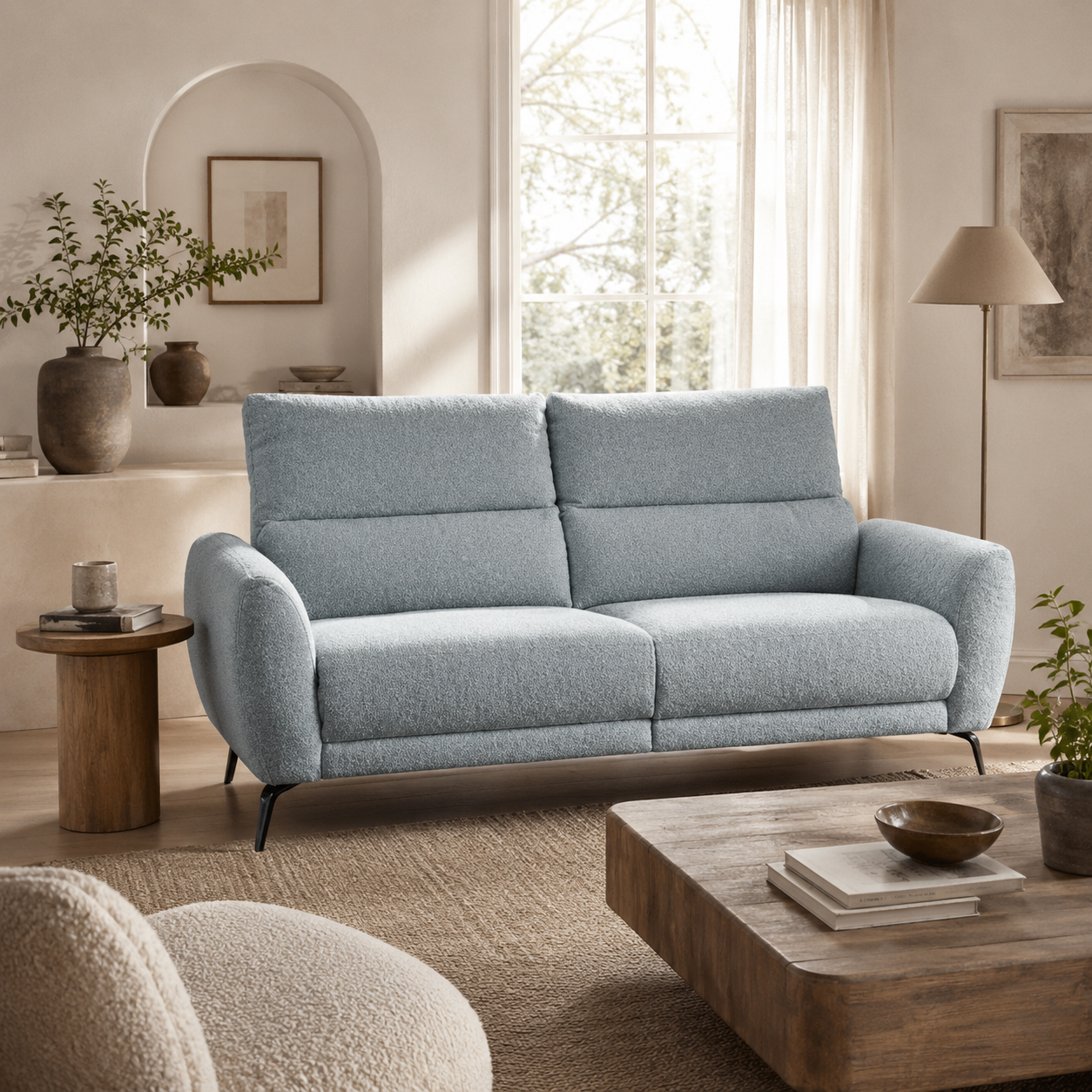 Sorrento Electric Recliner Grey 3 Seater