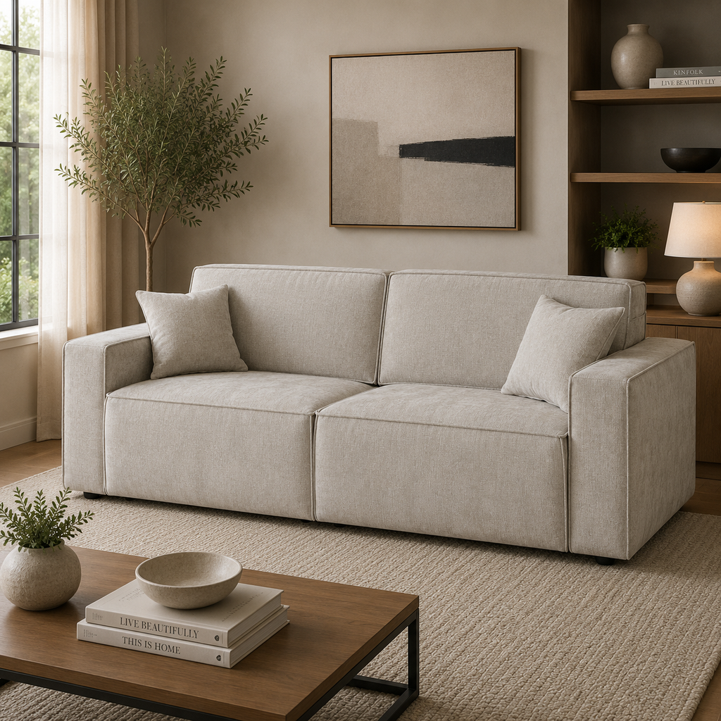 Houston Electric Sofa bed Beige 3 Seater
