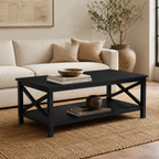 Heritage Black Wood Coffee Table