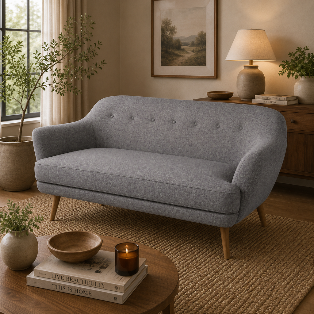 Three Seater Sofa Light Grey