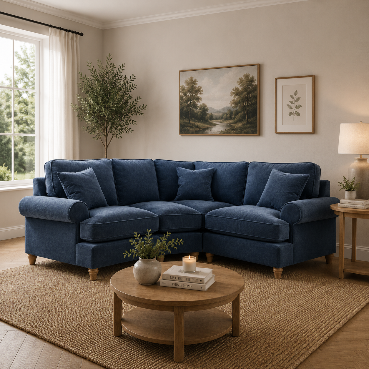2 Corner 1 Manhattan Navy The Great Sofa Company | Victoria | Bromfield | Lola | Alfie | Mari | Longfellow | Duresta Style