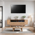 Emiko Cane & Mango Wood 2 Drawers TV Cabinet