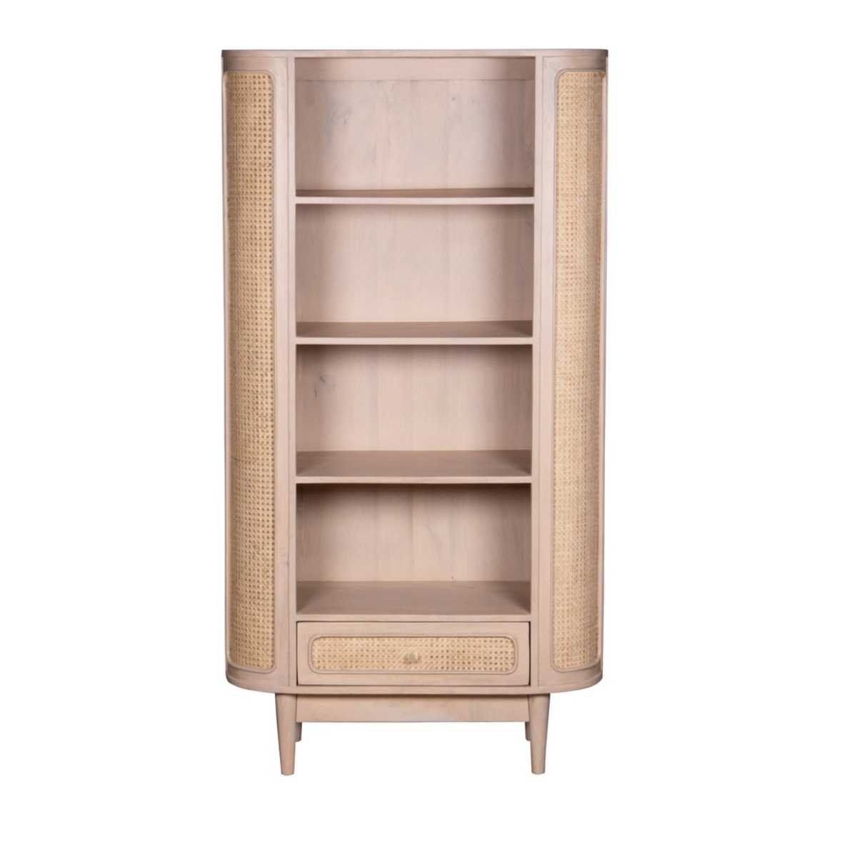 Emiko Cane & Mango Wood Bookcase