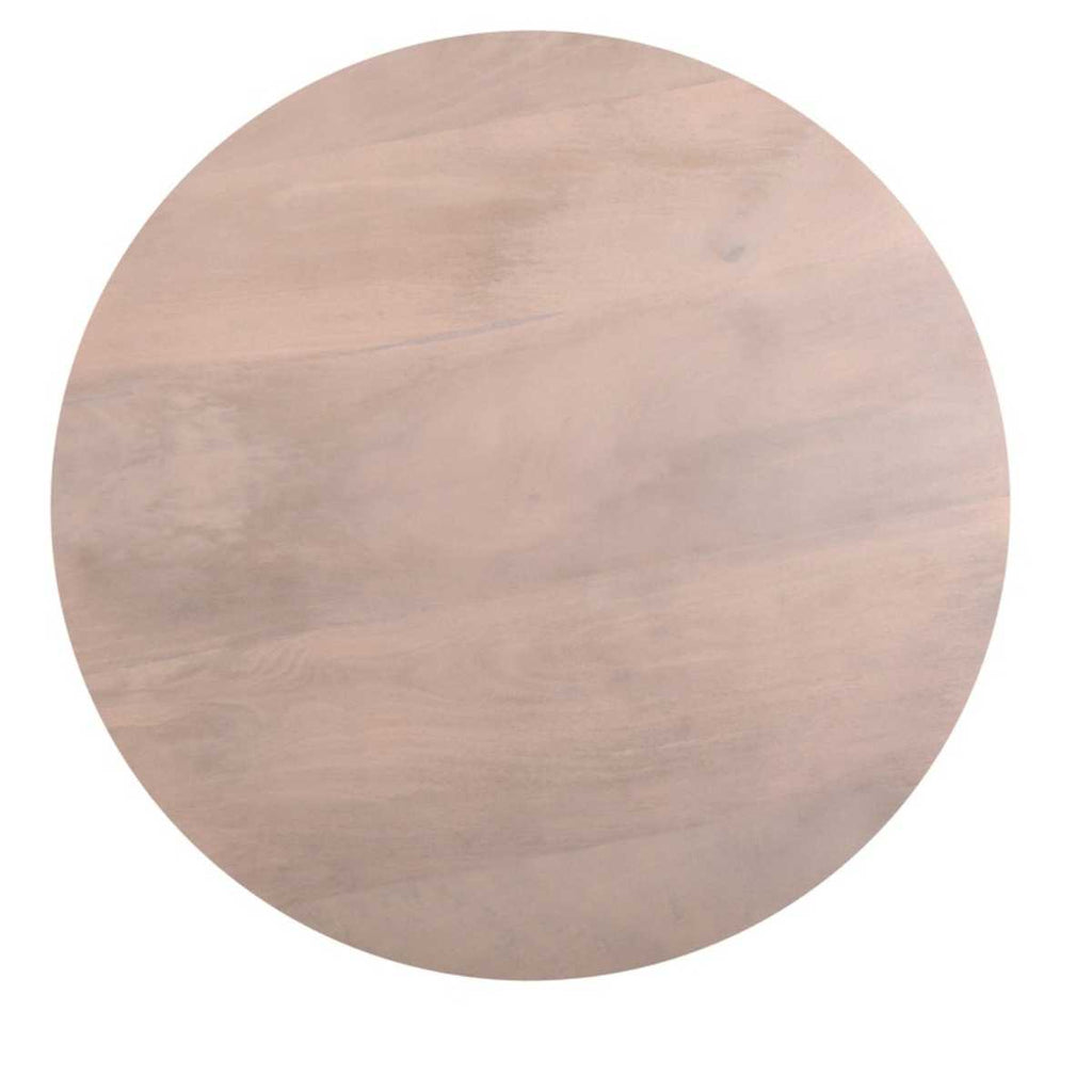 Emiko Cane & Mango Wood Round Coffee Table