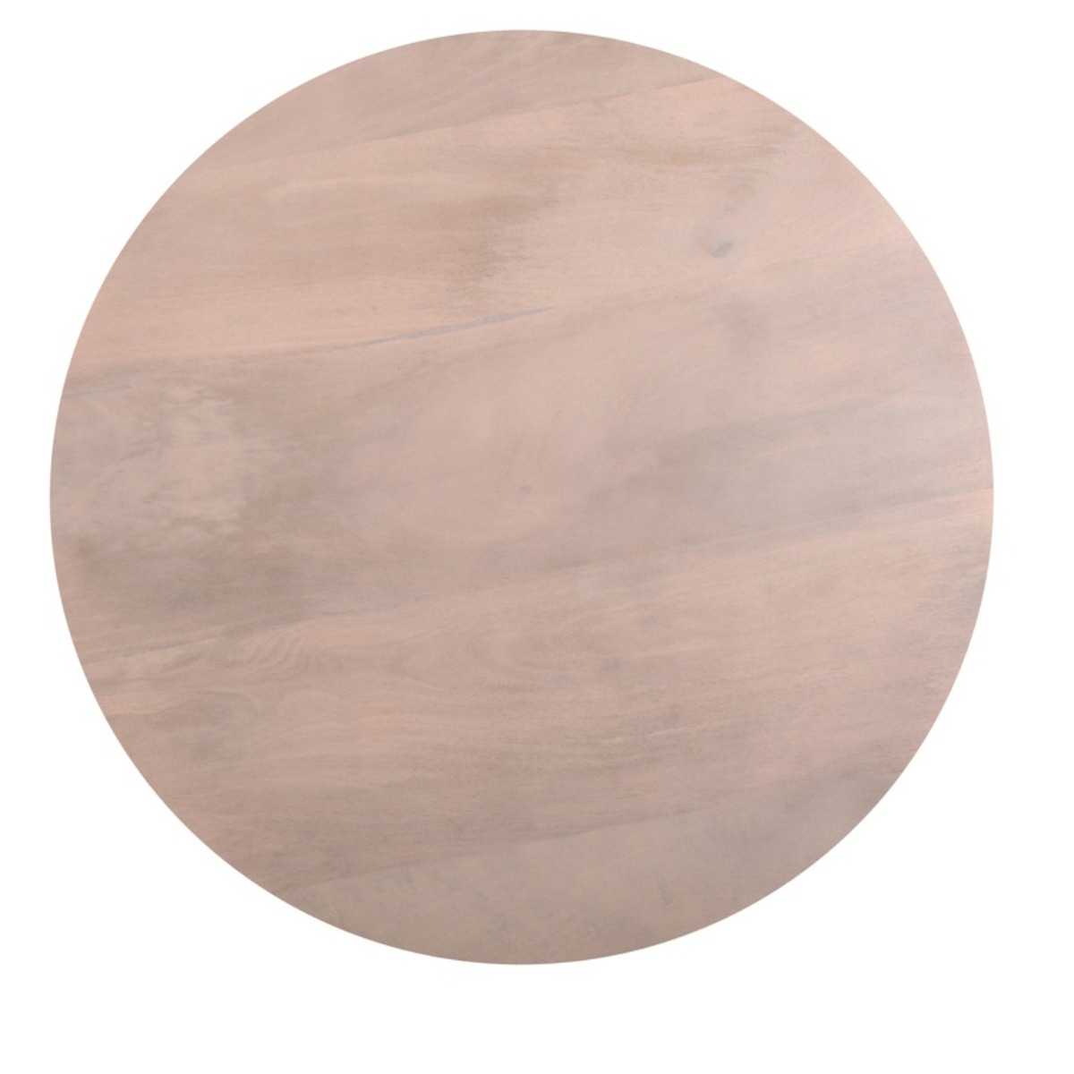 Emiko Cane & Mango Wood Round Coffee Table
