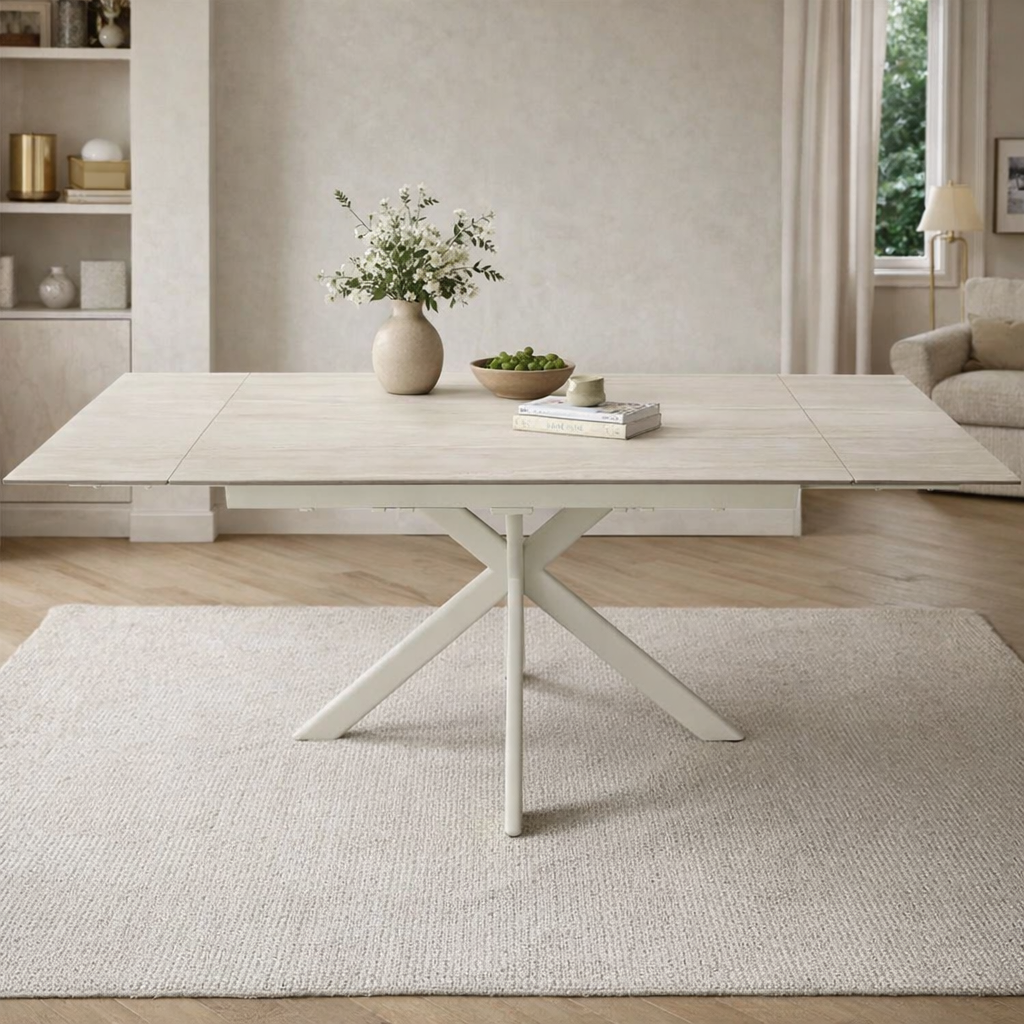 Lucia Extending Dining Table Sandy Beige