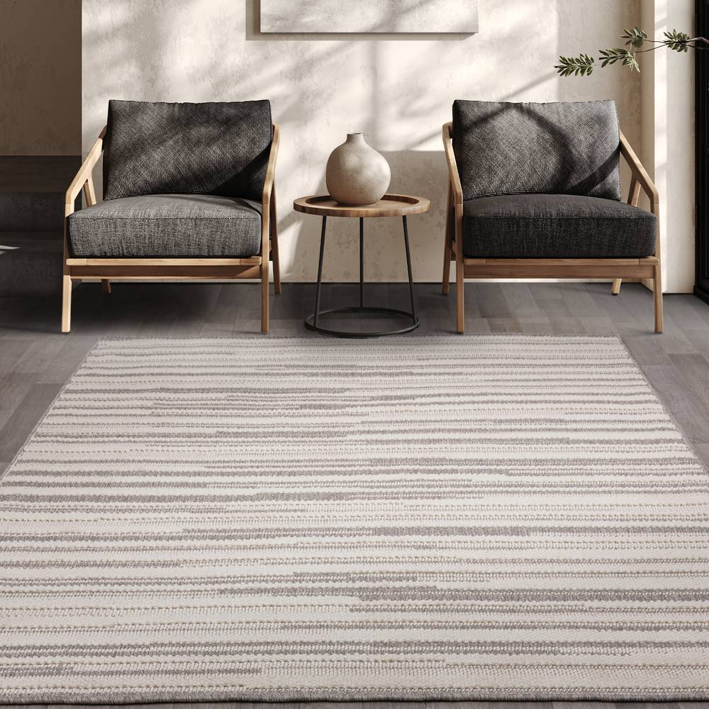 Camber 120x170cm Stripe Grey Rug